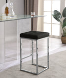 Nicola Vegan Leather Upholstered Counter Stool — 905-C - Black - 905Black-C alternate view 1