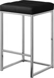 Nicola Vegan Leather Upholstered Counter Stool — 905-C - Black - 905Black-C