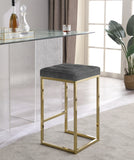 Nicola Velvet Upholstered Counter Stool — 906-C - Grey - 906Grey-C alternate view 1