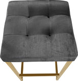 Nicola Velvet Upholstered Counter Stool — 906-C - Grey - 906Grey-C alternate view 3