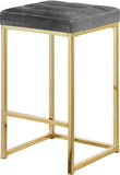 Nicola Velvet Upholstered Counter Stool — 906-C - Grey - 906Grey-C