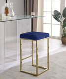 Nicola Velvet Upholstered Counter Stool — 906-C - Blue - 906Navy-C alternate view 1