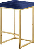 Nicola Velvet Upholstered Counter Stool — 906-C - Blue - 906Navy-C