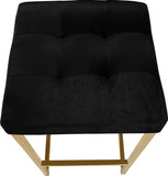 Nicola Velvet Upholstered Counter Stool — 906-C - Black - 906Black-C alternate view 3