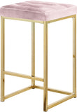 Nicola Velvet Upholstered Counter Stool — 906-C - Pink - 906Pink-C
