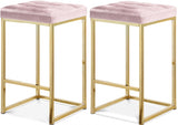 Nicola Velvet Upholstered Counter Stool — 906-C - Pink - 906Pink-C Double Chair