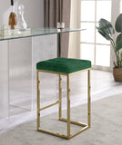 Nicola Velvet Upholstered Counter Stool — 906-C - Green - 906Green-C alternate view 1