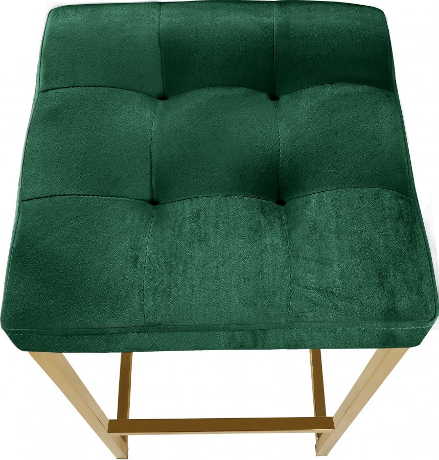 Nicola Velvet Upholstered Counter Stool — 906-C - Green - 906Green-C alternate view 3