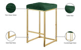 Nicola Velvet Upholstered Counter Stool — 906-C - Green - 906Green-C Infographic