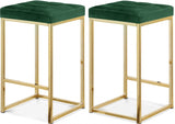 Nicola Velvet Upholstered Counter Stool — 906-C - Green - 906Green-C Double Chair