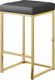 Nicola Vegan Leather Upholstered Counter Stool — 907-C - Grey - 907Grey-C