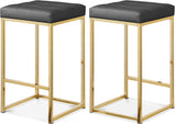 Nicola Vegan Leather Upholstered Counter Stool — 907-C - Grey - 907Grey-C Double Chair