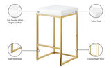 Nicola Vegan Leather Upholstered Counter Stool — 907-C - White - 907White-C Infographic