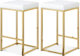 Nicola Vegan Leather Upholstered Counter Stool — 907-C - White - 907White-C Double Chair