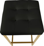 Nicola Vegan Leather Upholstered Counter Stool — 907-C - Black - 907Black-C alternate view 3