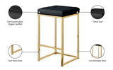 Nicola Vegan Leather Upholstered Counter Stool — 907-C - Black - 907Black-C Infographic