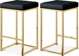Nicola Vegan Leather Upholstered Counter Stool — 907-C - Black - 907Black-C Double Chair