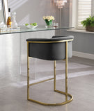 Donatella Velvet Upholstered Counter Stool — 700-C - Grey - 700Grey-C alternate view 3