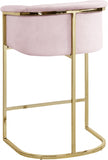 Donatella Velvet Upholstered Counter Stool — 700-C - Pink - 700Pink-C alternate view 2