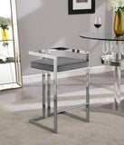 Ezra Velvet Upholstered Counter Stool — 909-C - Grey - 909Grey-C alternate view 1