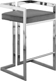 Ezra Velvet Upholstered Counter Stool — 909-C - Grey - 909Grey-C