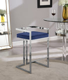 Ezra Velvet Upholstered Counter Stool — 909-C - Blue - 909Navy-C alternate view 1