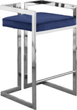 Ezra Velvet Upholstered Counter Stool — 909-C - Blue - 909Navy-C
