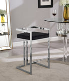 Ezra Velvet Upholstered Counter Stool — 909-C - Black - 909Black-C alternate view 1