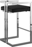 Ezra Velvet Upholstered Counter Stool — 909-C - Black - 909Black-C alternate view 2