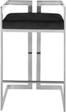 Ezra Velvet Upholstered Counter Stool — 909-C - Black - 909Black-C alternate view 3