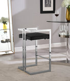 Ezra Velvet Upholstered Counter Stool — 909-C - Black - 909Black-C alternate view 4