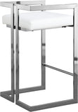 Ezra Vegan Leather Upholstered Counter Stool — 910-C - White - 910White-C alternate view 2