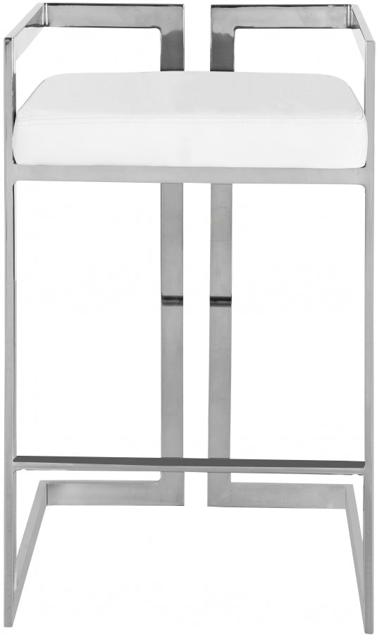 Ezra Vegan Leather Upholstered Counter Stool — 910-C - White - 910White-C alternate view 3