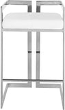 Ezra Vegan Leather Upholstered Counter Stool — 910-C - White - 910White-C alternate view 3