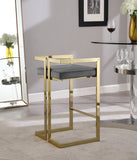 Ezra Velvet Upholstered Counter Stool — 912-C - Grey - 912Grey-C alternate view 4