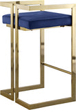 Ezra Velvet Upholstered Counter Stool — 912-C - Blue - 912Navy-C alternate view 2