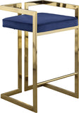 Ezra Velvet Upholstered Counter Stool — 912-C - Blue - 912Navy-C