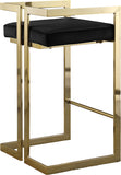 Ezra Velvet Upholstered Counter Stool — 912-C - Black - 912Black-C alternate view 2