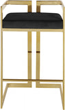 Ezra Velvet Upholstered Counter Stool — 912-C - Black - 912Black-C alternate view 3