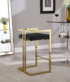 Ezra Velvet Upholstered Counter Stool — 912-C - Black - 912Black-C alternate view 4