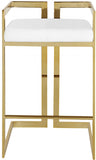 Ezra Vegan Leather Upholstered Counter Stool — 913-C - White - 913White-C alternate view 3