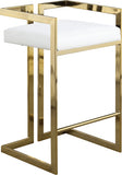 Ezra Vegan Leather Upholstered Counter Stool — 913-C - White - 913White-C