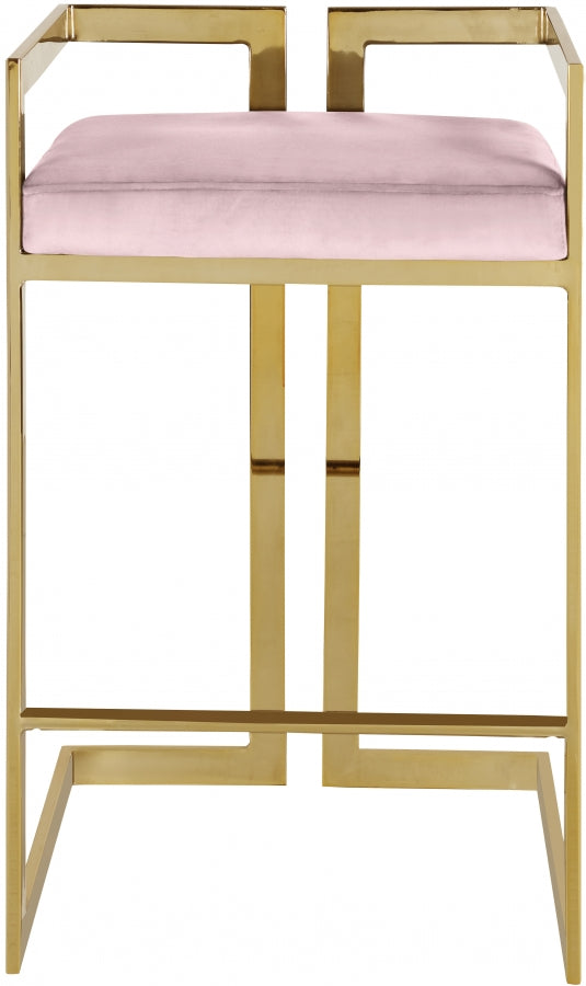 Ezra Velvet Upholstered Counter Stool — 912-C - Pink - 912Pink-C alternate view 3