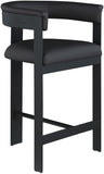 Romeo Vegan Leather Upholstered Counter Stool — 414-C - Black - 414Black-C alternate view 2
