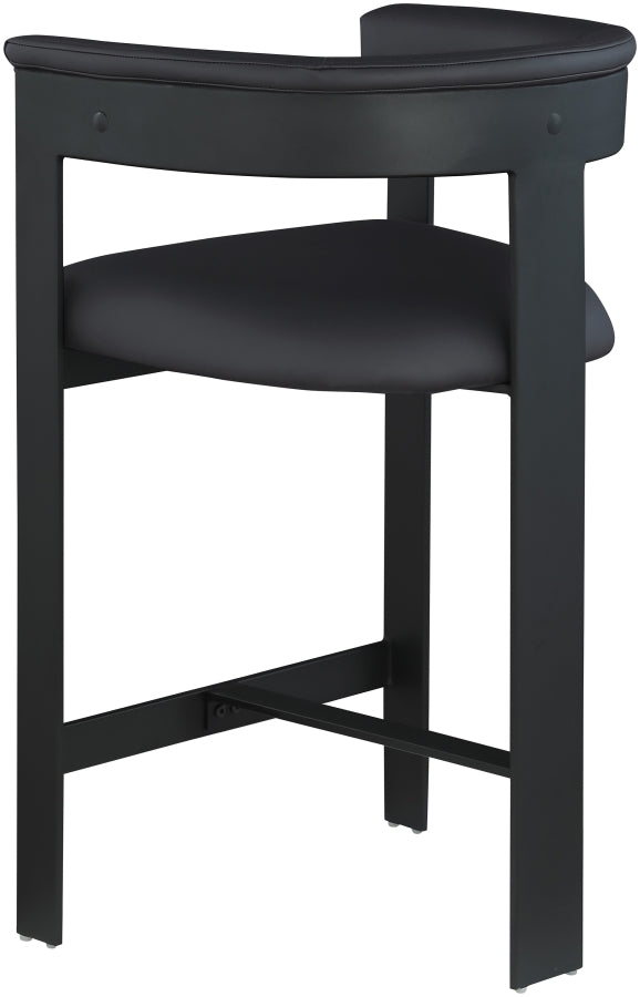 Romeo Vegan Leather Upholstered Counter Stool — 414-C - Black - 414Black-C alternate view 4
