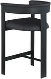 Romeo Vegan Leather Upholstered Counter Stool — 414-C - Black - 414Black-C alternate view 4