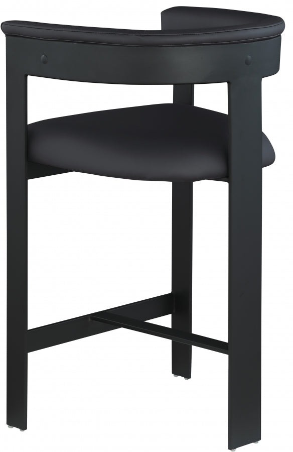Romeo Vegan Leather Upholstered Counter Stool — 414-C - Black - 414Black-C alternate view 5