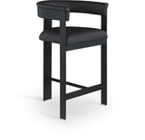 Romeo Vegan Leather Upholstered Counter Stool — 414-C - Black - 414Black-C