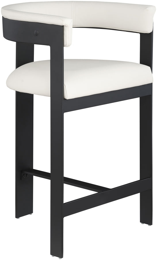 Romeo Vegan Leather Upholstered Counter Stool — 414-C - Cream - 414Cream-C alternate view 2