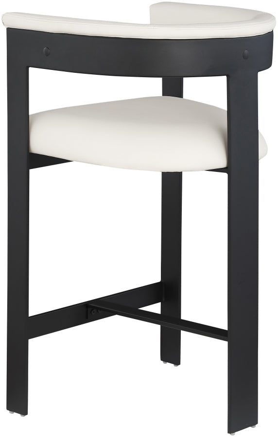 Romeo Vegan Leather Upholstered Counter Stool — 414-C - Cream - 414Cream-C alternate view 4